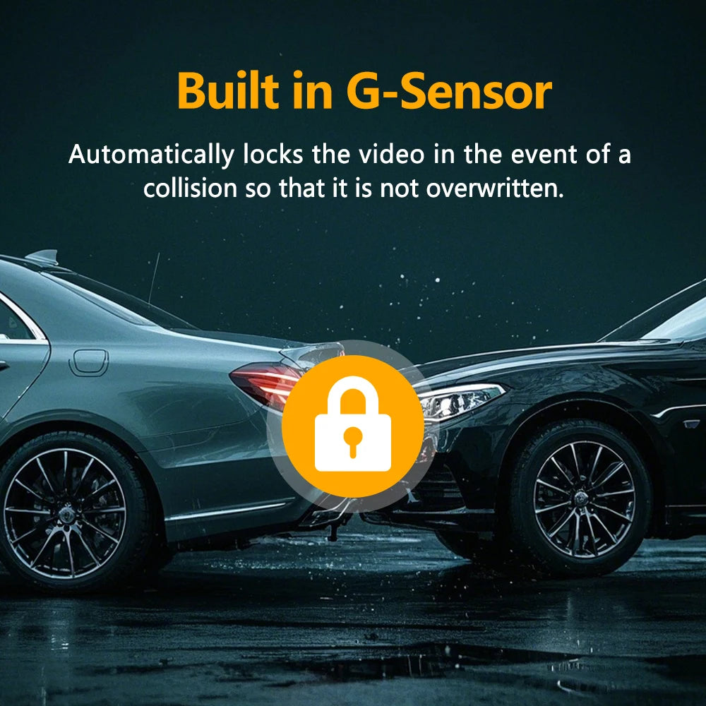 3 Lens WiFi Dash Cam – Front, Inside & Rear 1080P Car Camera with Night Vision