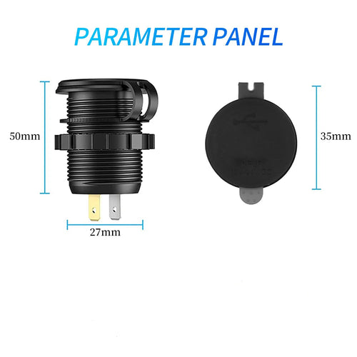 30W Dual USB Car Charger-Fast Charging 12-24v Waterproof Car Charger